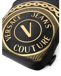 schwarze Segeltuch Umhängetasche von VERSACE JEANS COUTURE