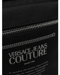 schwarze Segeltuch Umhängetasche von VERSACE JEANS COUTURE