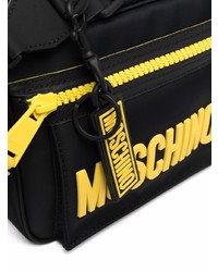 schwarze Segeltuch Umhängetasche von Moschino