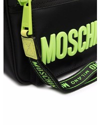 schwarze Segeltuch Umhängetasche von Moschino