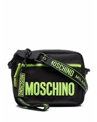 schwarze Segeltuch Umhängetasche von Moschino