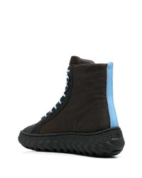 schwarze Segeltucharbeitsstiefel von Camper