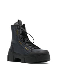 schwarze Segeltucharbeitsstiefel von Vic Matie