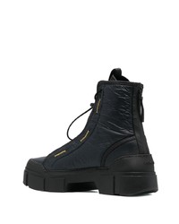 schwarze Segeltucharbeitsstiefel von Vic Matie