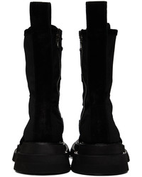 schwarze Segeltuchfreizeitstiefel von Julius