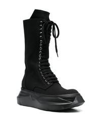 schwarze Segeltuchfreizeitstiefel von Rick Owens DRKSHDW