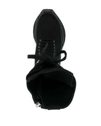 schwarze Segeltuchfreizeitstiefel von Rick Owens DRKSHDW