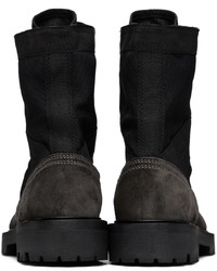 schwarze Segeltuchfreizeitstiefel von Belstaff