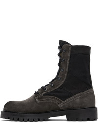 schwarze Segeltuchfreizeitstiefel von Belstaff