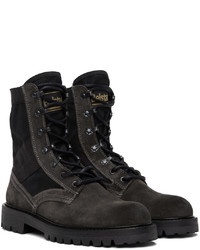 schwarze Segeltuchfreizeitstiefel von Belstaff