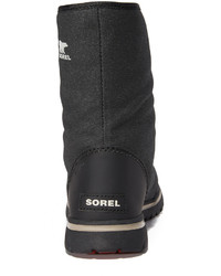 schwarze Segeltuchwinterschuhe von Sorel