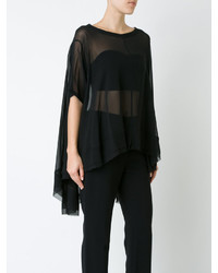 schwarze Seide Bluse von Taylor