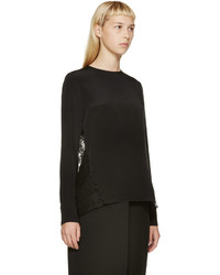 schwarze Seide Bluse von Erdem