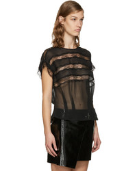 schwarze Seide Bluse von Isabel Marant