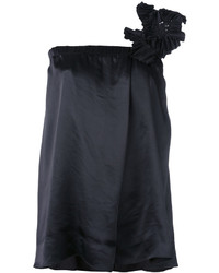 schwarze Seide Bluse von Brunello Cucinelli