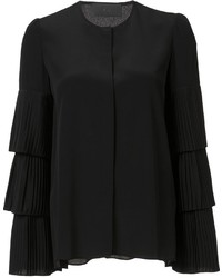 schwarze Seide Bluse von Co