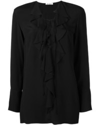 schwarze Seide Bluse von Dondup