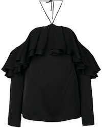 schwarze Seide Bluse von Emilio Pucci