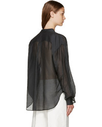 schwarze Seide Bluse von Etoile Isabel Marant