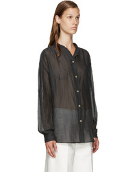 schwarze Seide Bluse von Etoile Isabel Marant