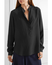 schwarze Seide Bluse von Stella McCartney