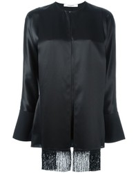 schwarze Seide Bluse von Givenchy
