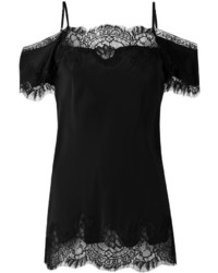 schwarze Seide Bluse von Gold Hawk