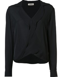 schwarze Seide Bluse von L'Agence