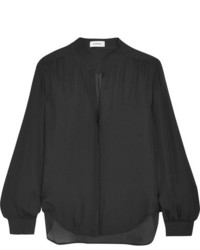 schwarze Seide Bluse von L'Agence
