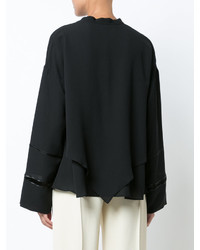 schwarze Seide Bluse von Derek Lam