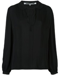 schwarze Seide Bluse von McQ by Alexander McQueen
