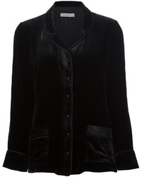 schwarze Seide Bluse von Piamita