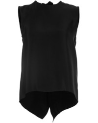 schwarze Seide Bluse von Roland Mouret