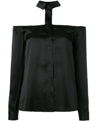 schwarze Seide Bluse von RtA