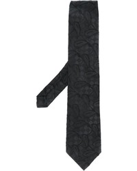 schwarze Seidekrawatte mit Paisley-Muster von Etro
