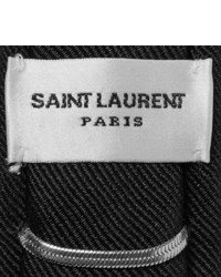 schwarze Seidekrawatte von Saint Laurent