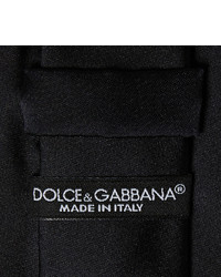 schwarze Seidekrawatte von Dolce & Gabbana