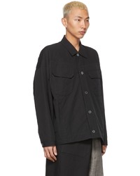 schwarze Shirtjacke aus Seide von Jan Jan Van Essche