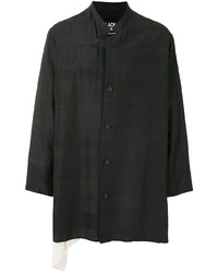 schwarze Shirtjacke aus Seide von Yohji Yamamoto