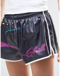 schwarze Seideshorts von Siksilk