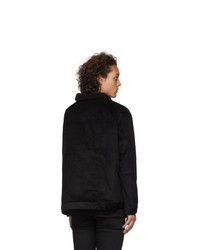 schwarze Shirtjacke aus Cord von Naked and Famous Denim