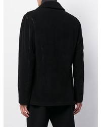 schwarze Shirtjacke aus Cord von Hevo