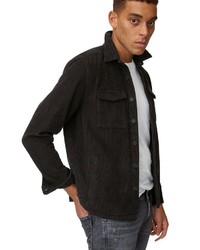 schwarze Shirtjacke aus Cord von Marc O'Polo Denim