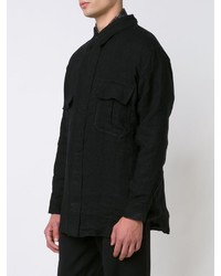 schwarze Shirtjacke