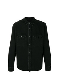 schwarze Shirtjacke von AMI Alexandre Mattiussi