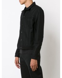 schwarze Shirtjacke