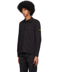 schwarze Shirtjacke von Stone Island