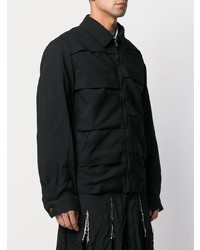 schwarze Shirtjacke von Comme Des Garcons Homme Plus