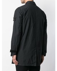 schwarze Shirtjacke von Stone Island Shadow Project