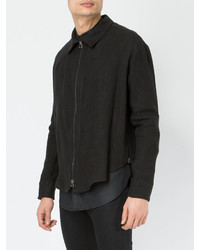 schwarze Shirtjacke